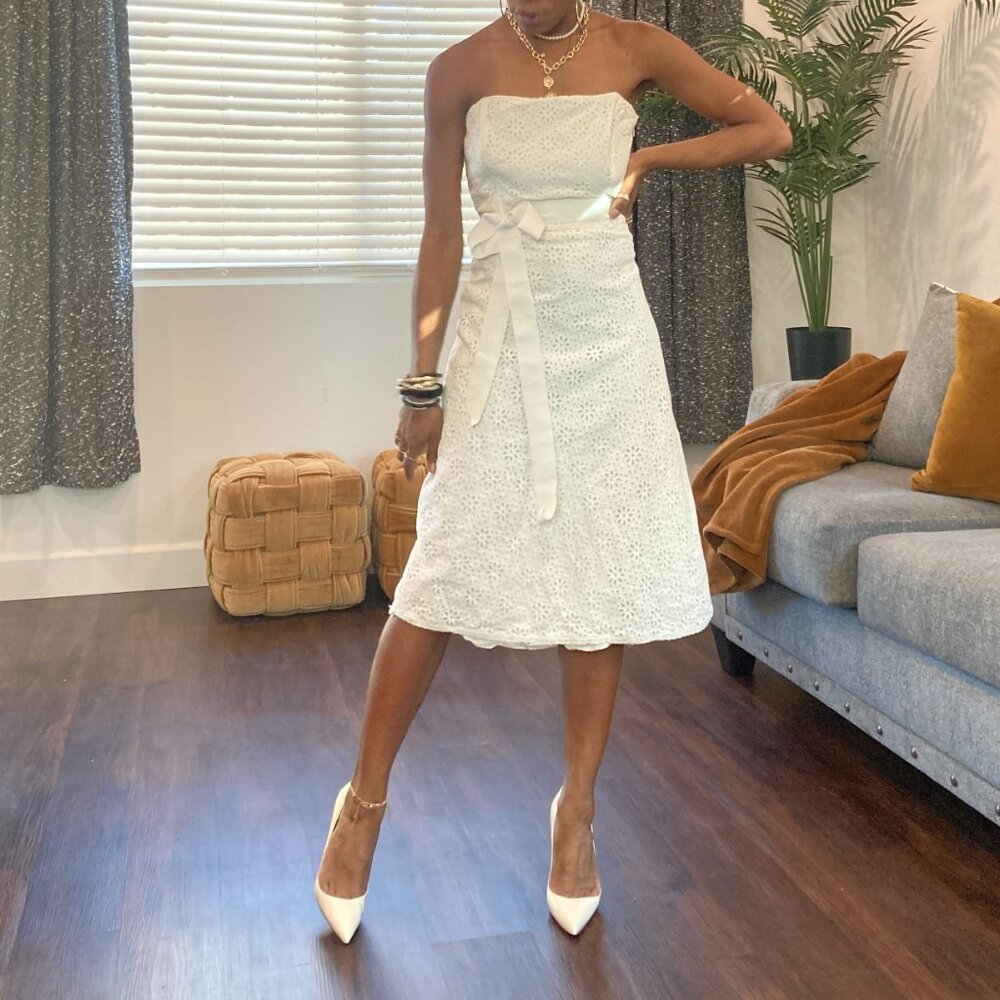 Banana Republic Lace Strapless Dress